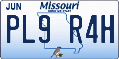 MO license plate PL9R4H
