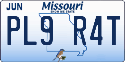 MO license plate PL9R4T