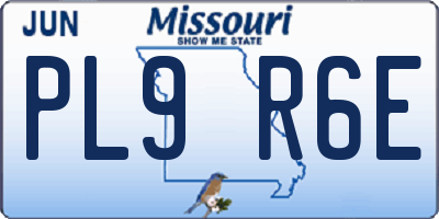 MO license plate PL9R6E