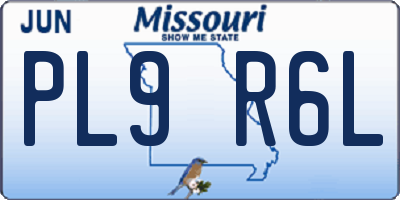 MO license plate PL9R6L