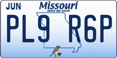 MO license plate PL9R6P