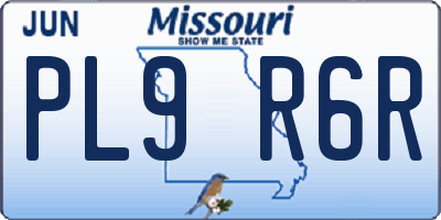 MO license plate PL9R6R