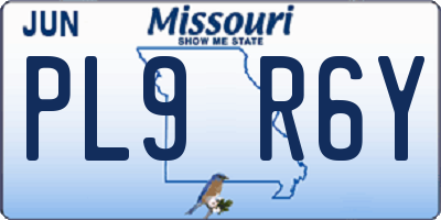 MO license plate PL9R6Y