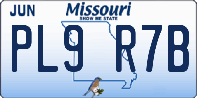 MO license plate PL9R7B