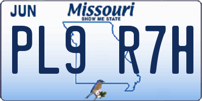 MO license plate PL9R7H