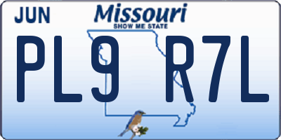 MO license plate PL9R7L