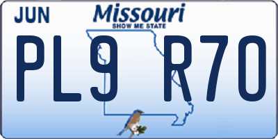 MO license plate PL9R7O