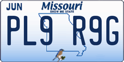 MO license plate PL9R9G