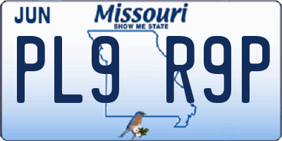 MO license plate PL9R9P