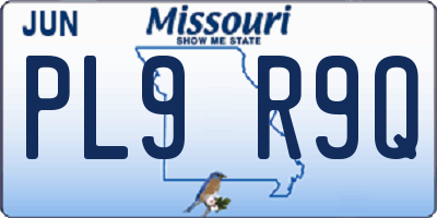MO license plate PL9R9Q