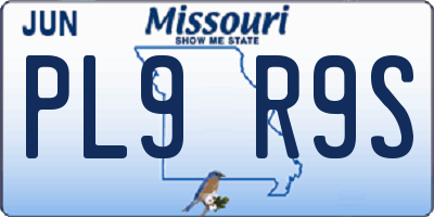 MO license plate PL9R9S