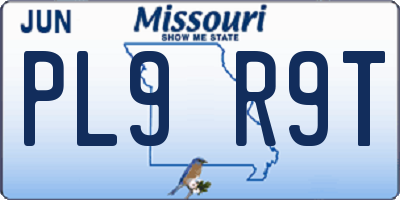 MO license plate PL9R9T
