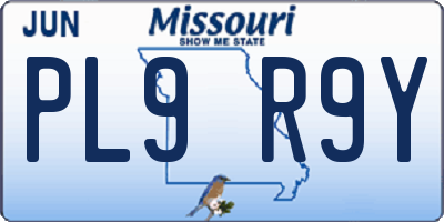 MO license plate PL9R9Y