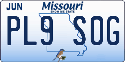 MO license plate PL9S0G