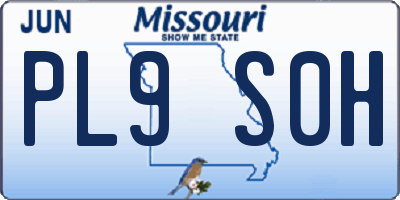 MO license plate PL9S0H