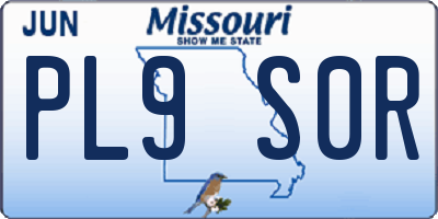 MO license plate PL9S0R
