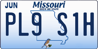 MO license plate PL9S1H