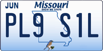 MO license plate PL9S1L