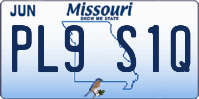 MO license plate PL9S1Q