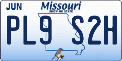 MO license plate PL9S2H