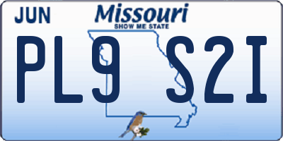 MO license plate PL9S2I
