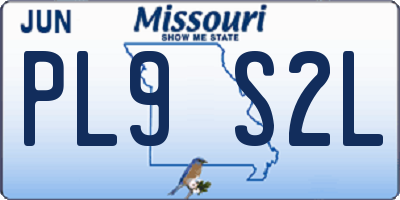 MO license plate PL9S2L