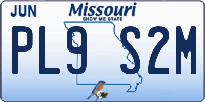 MO license plate PL9S2M