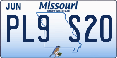 MO license plate PL9S2O