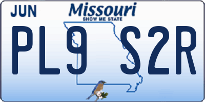 MO license plate PL9S2R