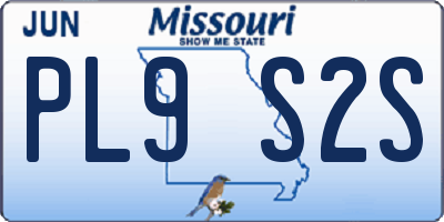 MO license plate PL9S2S