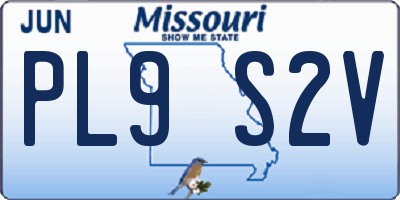 MO license plate PL9S2V