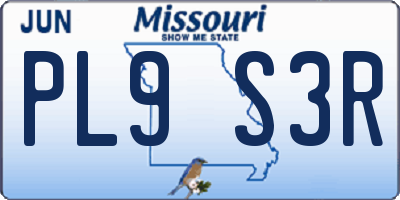 MO license plate PL9S3R