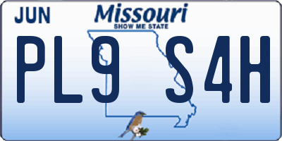 MO license plate PL9S4H