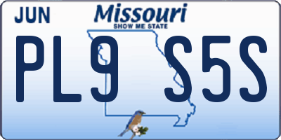 MO license plate PL9S5S