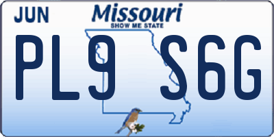 MO license plate PL9S6G