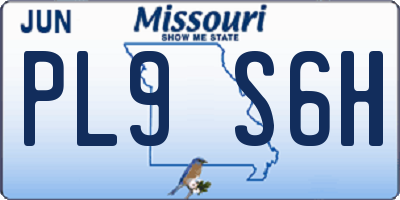 MO license plate PL9S6H