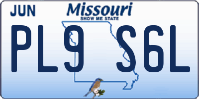 MO license plate PL9S6L
