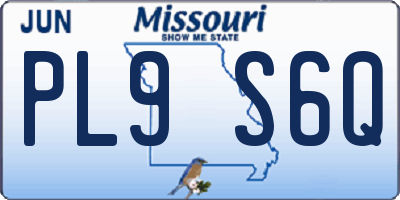 MO license plate PL9S6Q