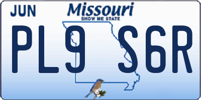 MO license plate PL9S6R