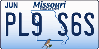 MO license plate PL9S6S