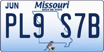 MO license plate PL9S7B