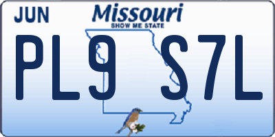 MO license plate PL9S7L
