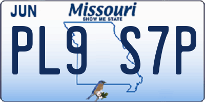 MO license plate PL9S7P