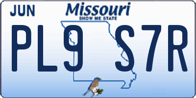 MO license plate PL9S7R