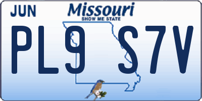 MO license plate PL9S7V
