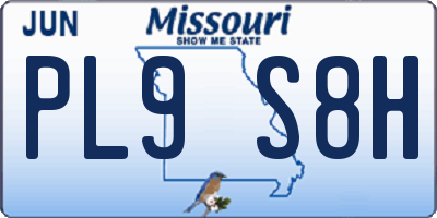 MO license plate PL9S8H