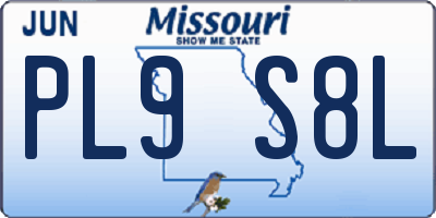 MO license plate PL9S8L