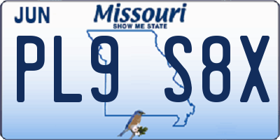 MO license plate PL9S8X