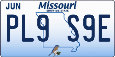 MO license plate PL9S9E