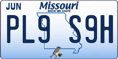 MO license plate PL9S9H